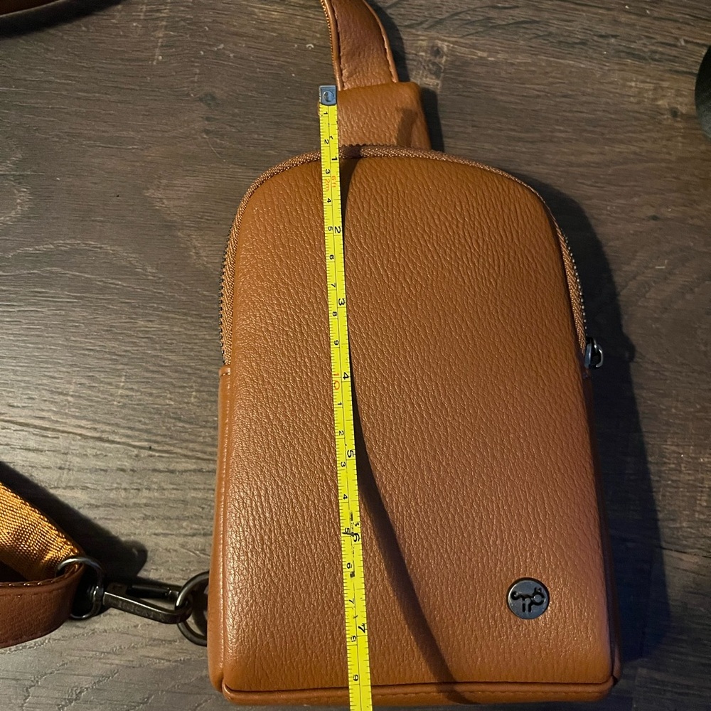 Tan Leather Crossbody Bag